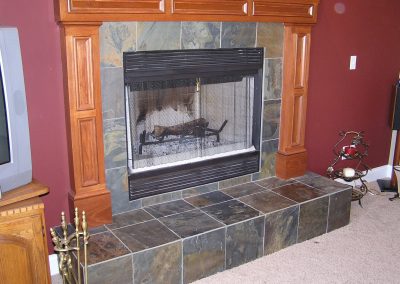 Slate Tile Fireplace in Cuyahoga Falls, Ohio