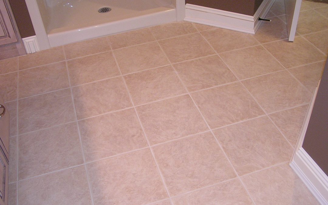 Basic Porcelain Tile Bathroom Floor in North Canton, Ohio