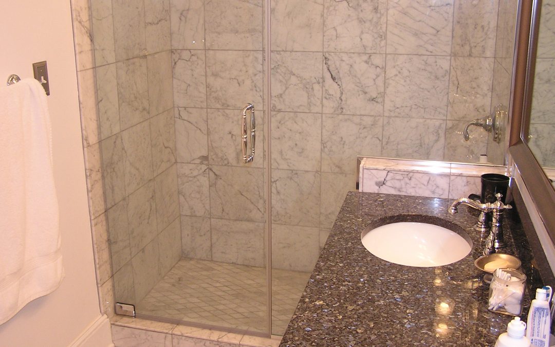Venatino Carrara Custom Marble Shower in Hudson, Ohio