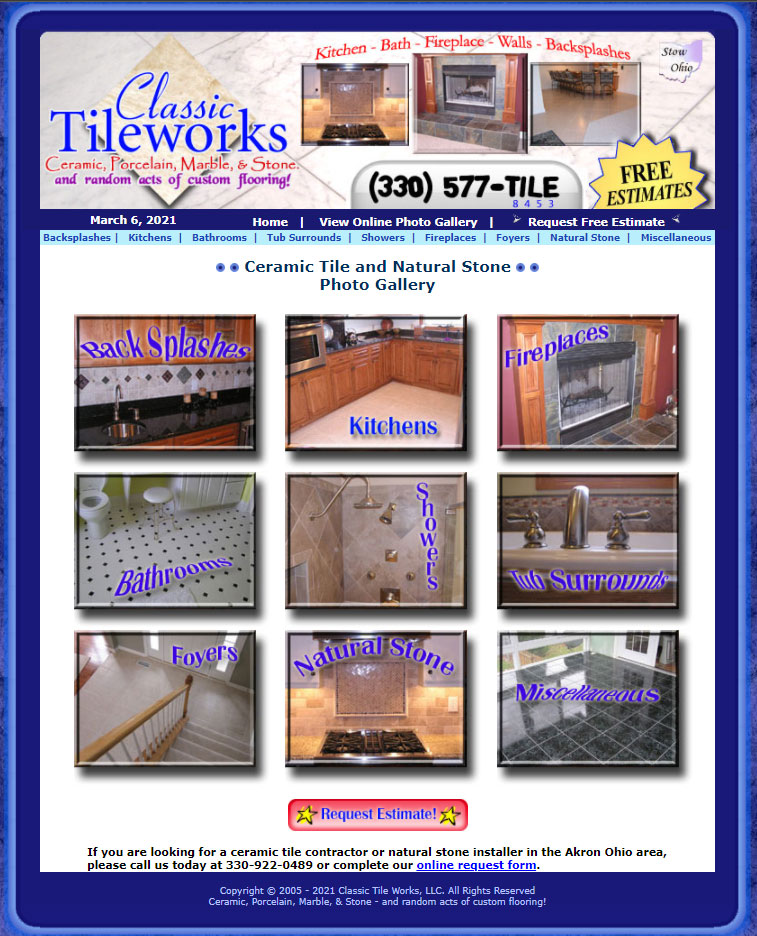 Old ClassicTileworks.com website