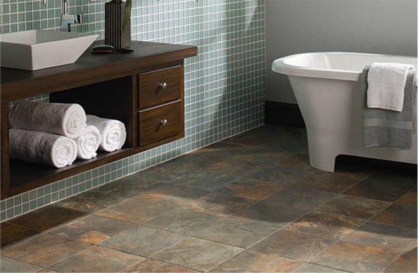 Slate look porcelain tile