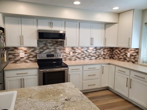 Glass Mosaic Tile Backsplash in Stow, Ohio