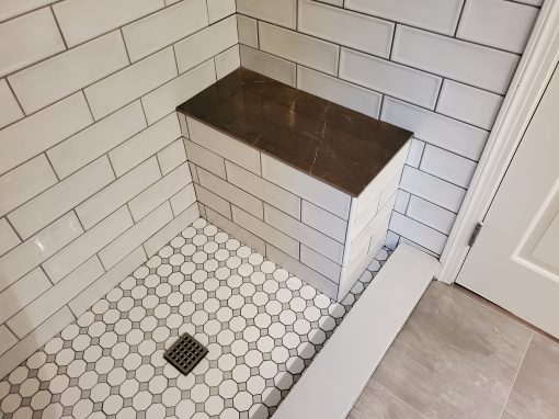 Inverted Bevel Subway Tile in Cuyahoga Falls, Ohio