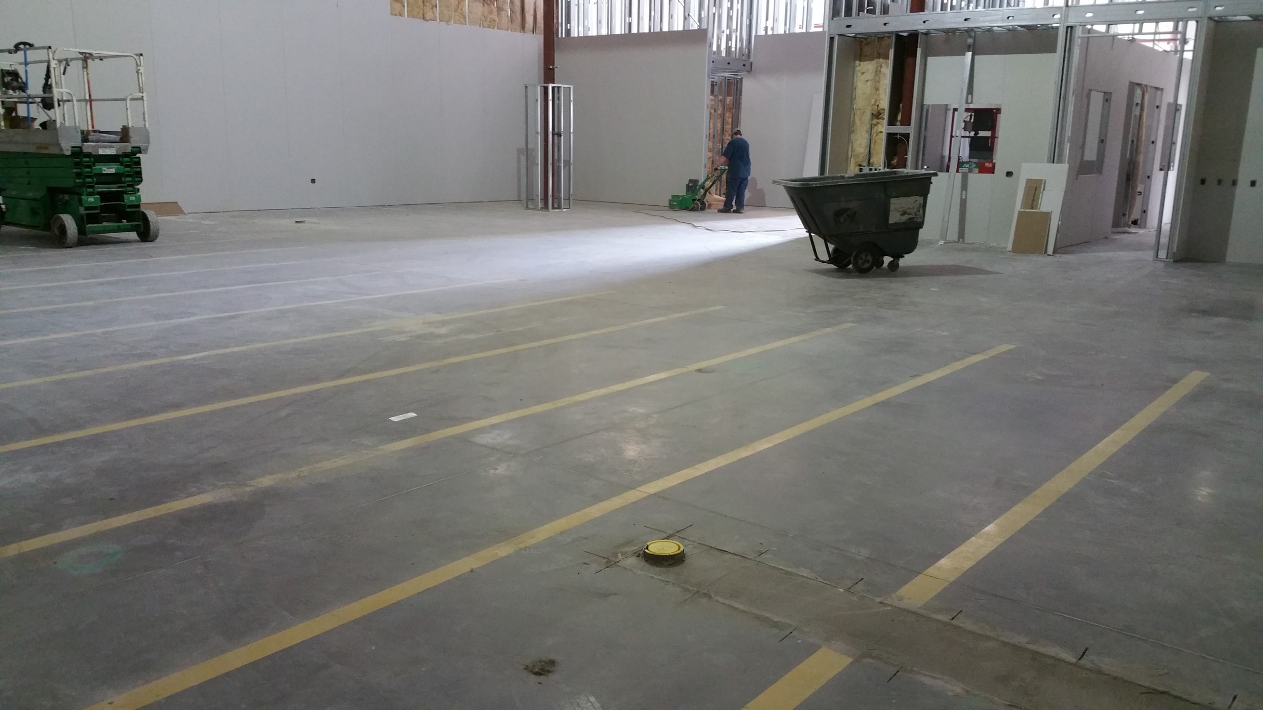 Emser Tile Showroom floor grinding